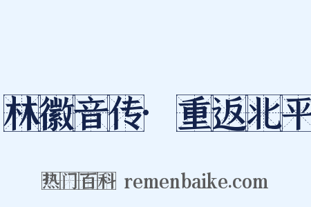 林徽音传·重返北平是什么意思的图片